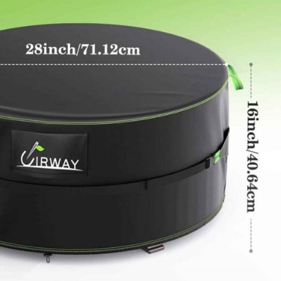 Fire Pit Cover 28 Inch Round Black - Picture 5 of 5